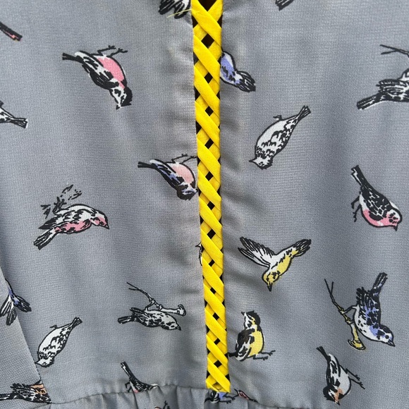 Sz-L-Xhiliration multi-color hi-lo bird dress - Picture 2 of 4